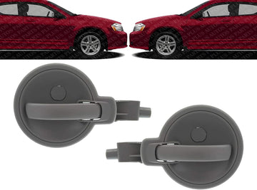 Set of 2 Front Or Rear Interior Door Handle Left Driver & Right Passenger Side Direct Replacement Compatible with 2008-2014 Dodge Avenger CH1353138 CH1352138 1FU94XDBAA 1FU95XDBAB