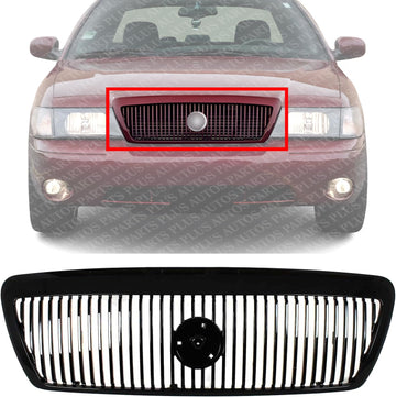 Front Grille Primed Shell and Insert Plastic Direct Replacement Compatible With 2003-2004 Mercury Marauder FO1200409 4W3Z8200AAA