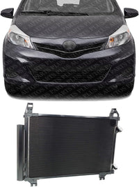 Front A/C Condenser Aluminum Core Direct Replacement Compatible With 2007-2015 Toyota Yaris / 2008-2014 Scion xD TO3030208 8846052130
