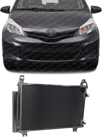Front A/C Condenser Aluminum Core Direct Replacement Compatible With 2007-2015 Toyota Yaris / 2008-2014 Scion xD TO3030208 8846052130