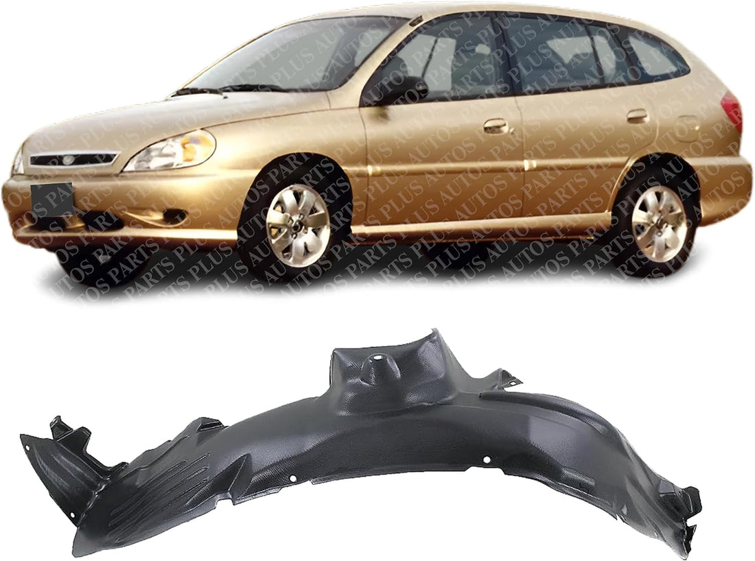 Front Fender Liner Left Driver Side Direct Replacement Compatible With 2001-2002 Kia Rio KI1248102 0K30A56141