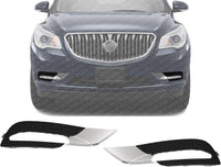 Set Of 2 Front Fog Light Molding With Chrome Trim Right Passenger & Left Driver Side Direct Replacement Compatible With 2013-2017 Buick Enclave GM1039152 GM1038152 20983394 20983395