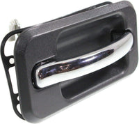 Rear Door Handle Black Bezel with Chrome Lever Left Driver Side Direct Replacement Compatible with 2003-2009 Hummer H2 HU1520101 25845864