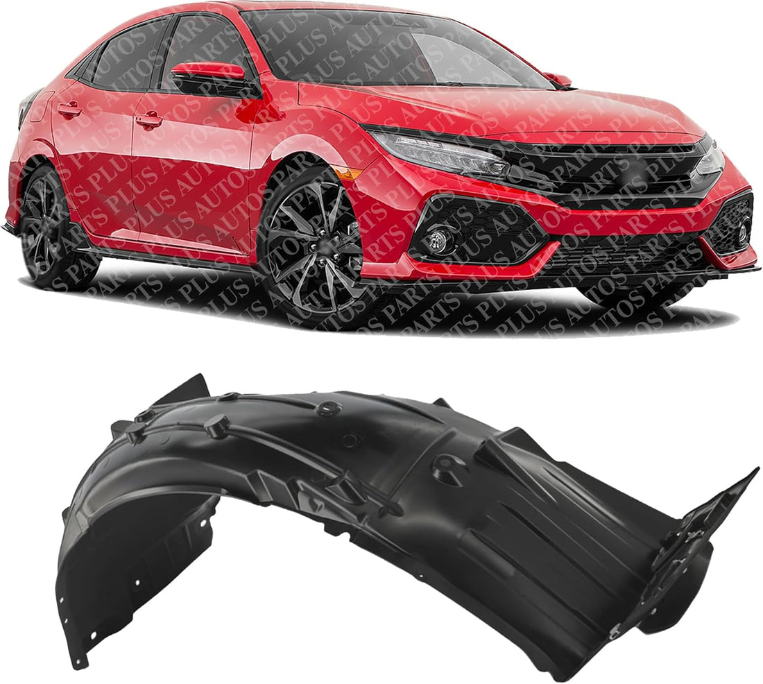 Front Fender Liner Right Passenger Side Direct Replacement Compatible With 2017-2019 Honda Civic HO1249204 74101TGGA00