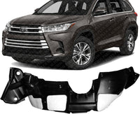 Front Fender Liner Left Driver Side Without Insulation Foam Direct Replacement Compatible With 2014-2016 Toyota Highlander TO1248195 538060E120