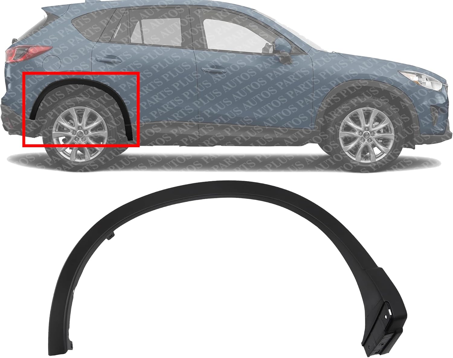 AUTOS PARTS PLUS Rear Wheel Arch Molding Primed Right Passenger Side Direct Replacement Compatible with 2013-2016 Mazda CX-5 MA1791100 KD5351W50C8N
