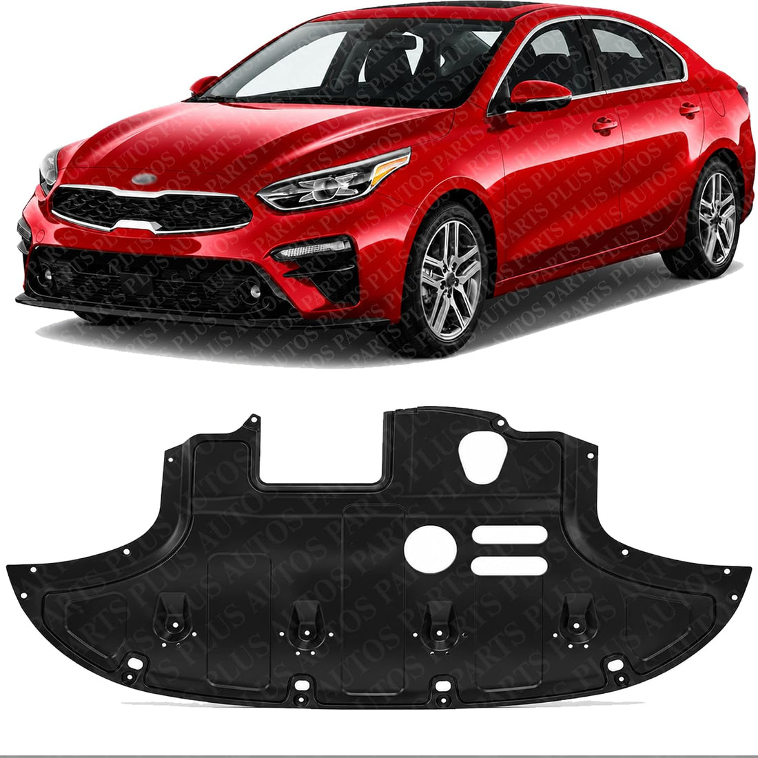 Front Engine Splash Shield Under Cover Direct Replacement Compatible with 2019-2022 Kia Forte KI1228167 29110M7000