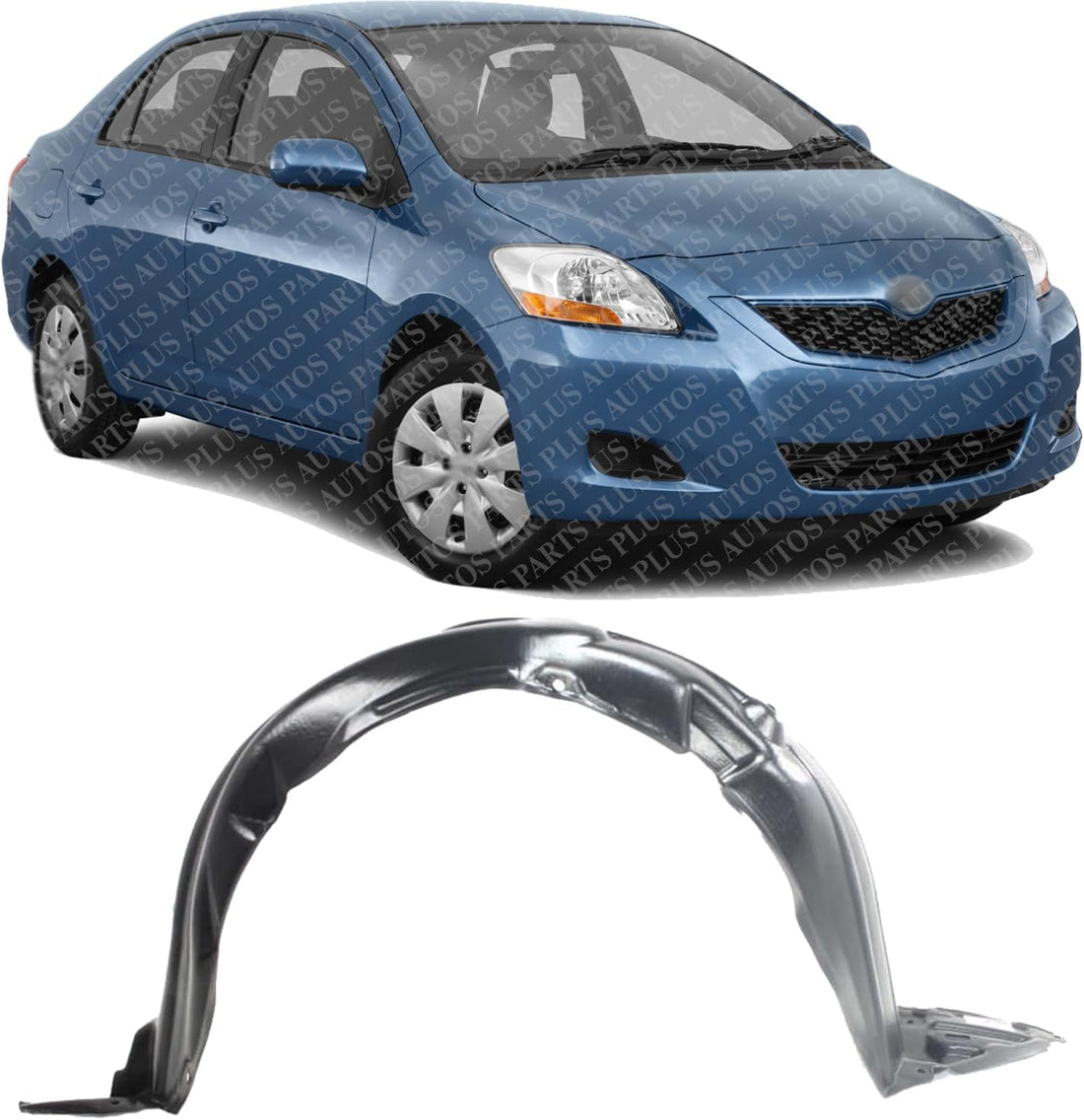 Front Fender Liner Right Passenger Side Direct Replacement Compatible With 2007-2011 Toyota Yaris TO1251119 5387552141