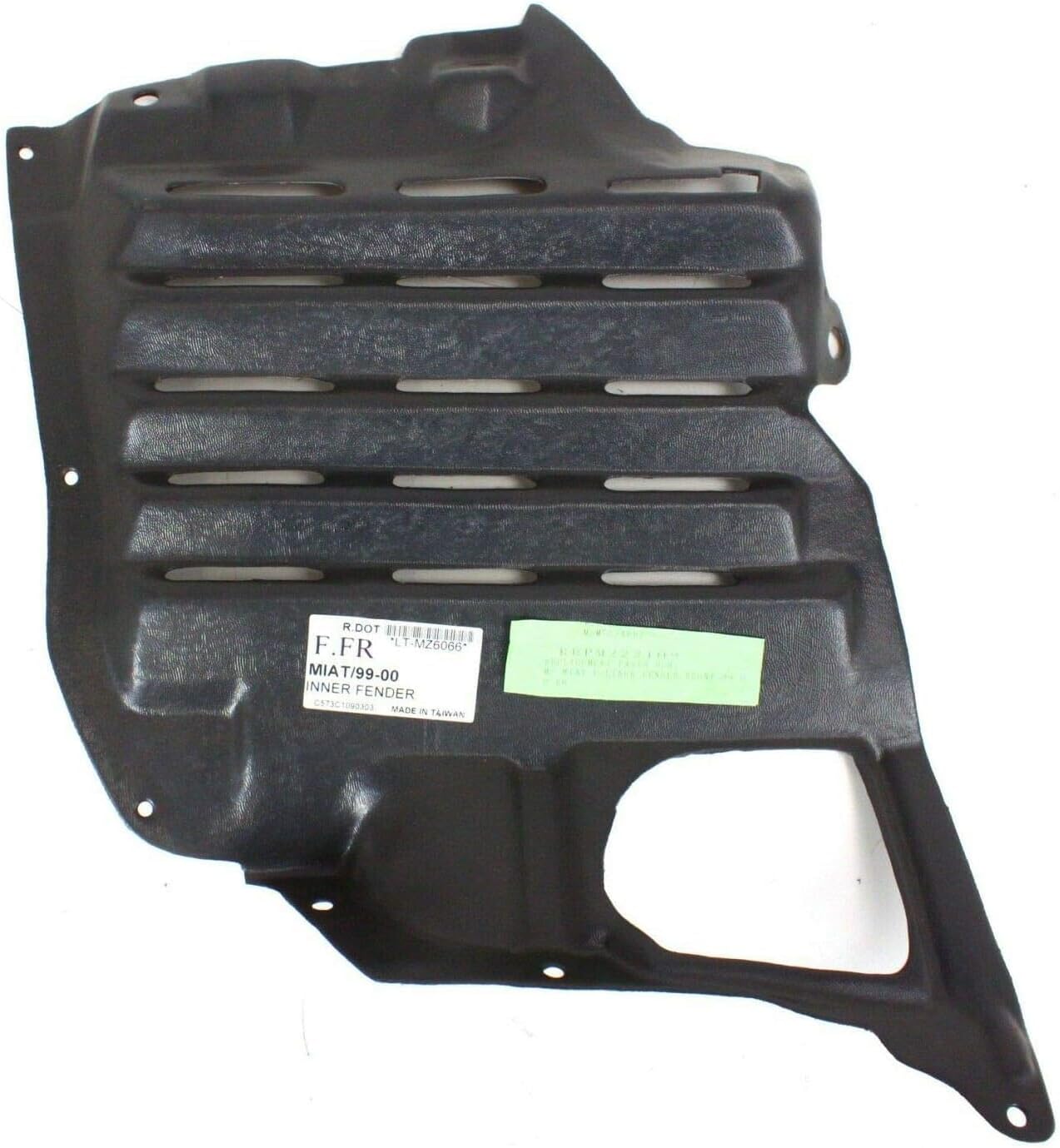 Front Section Fender Liner Right Passenger Side Direct Replacement Compatible With 1999-2000 Mazda Miata MA1251111 NC1056132E