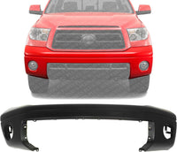 Front Bumper Cover Primed With Fog Light Holes & Without Parking Aid Sensor Holes Direct Replacement Compatible With 2007-2013 Toyota Tundra TO1000332 521190C944
