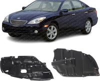 Set of 2 Front Engine Splash Shield Under Cover Plastic Left Driver & Right Passenger Side Direct Replacement Compatible with 2002-2003 Lexus ES300 / 2004-2006 ES330