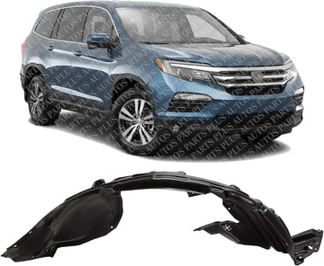Front Fender Liner Right Passenger Side Direct Replacement Compatible with 2016-2022 Honda Pilot / 2017-2020 Honda Ridgeline HO1249162 74101TG7A01