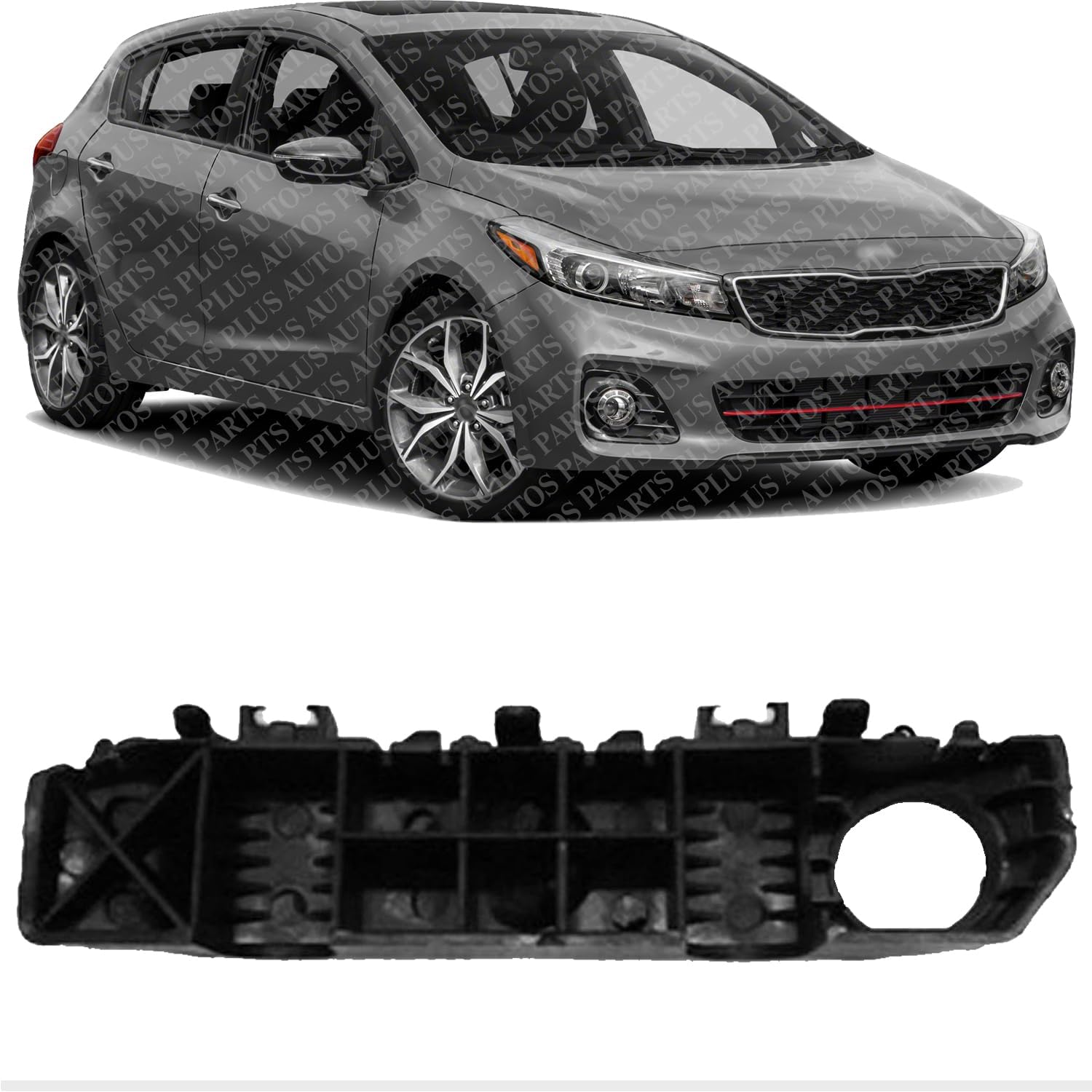 Front Bumper Side Bracket Right Passenger Side Direct Replacement Compatible With 2014-2016 Kia Forte/Forte Koup / 2014-2018 Forte5 KI1033102 86514A7000