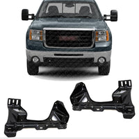 AUTOS PARTS PLUS Front Radiator Support Bracket Steel Right & Left Side Direct Replacement Compatible With GMC Sierra 1500 2007-2013 / Chevrolet Silverado 2500 HD 3500 HD 2007-2010 GM1225319 GM1225320