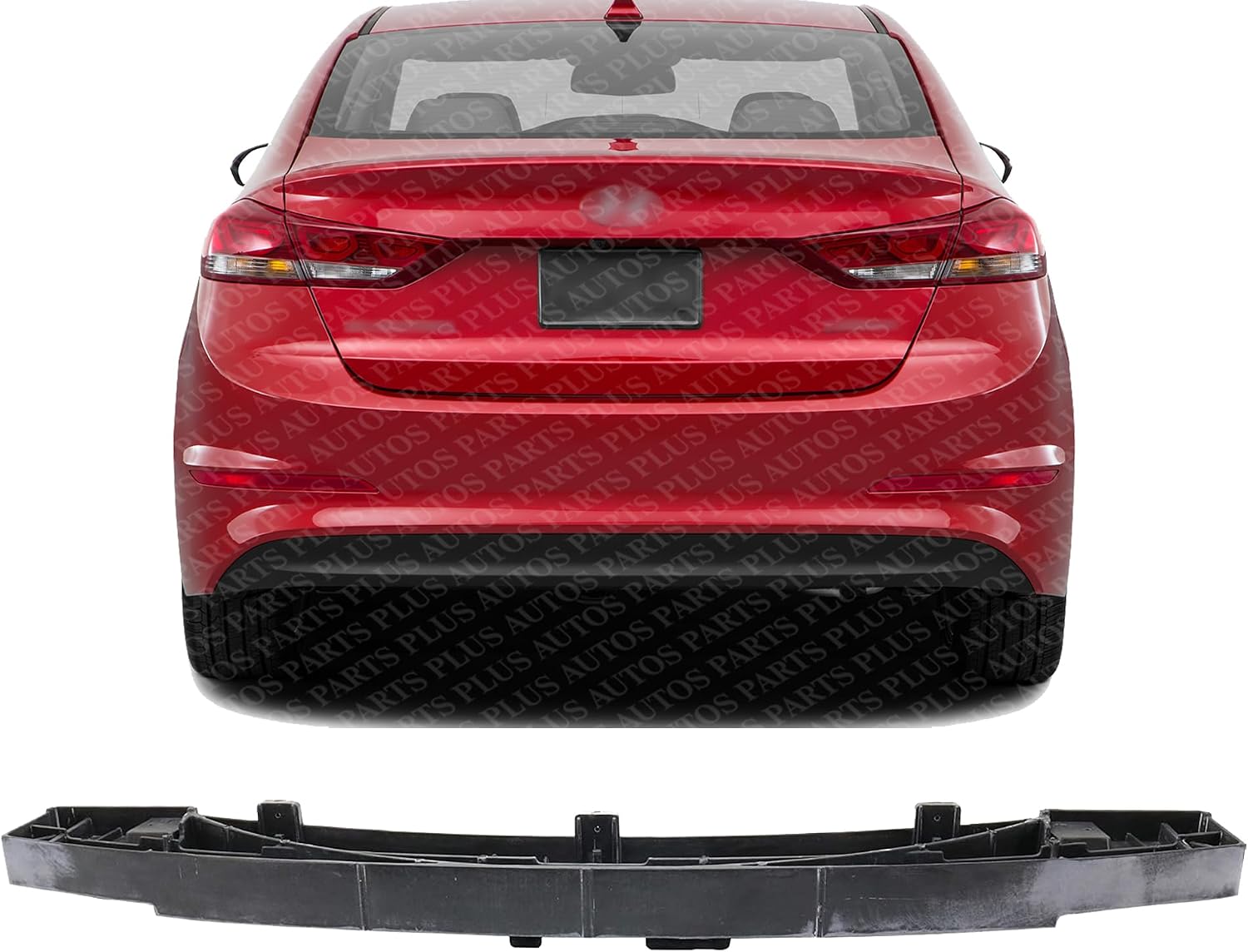 Rear Bumper Reinforcement Bar Fiberglass Direct Replacement Compatible With 2017-2018 Hyundai Elantra HY1106179 86631F3100