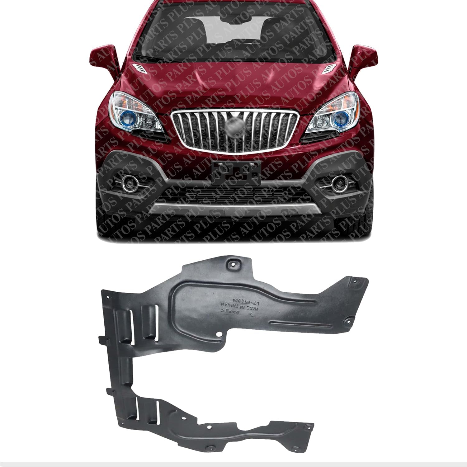 Front Engine Splash Shield Under Cover Direct Replacement Compatible With 2013-2022 Chevrolet Trax/Buick Encore GM1228159 42452292