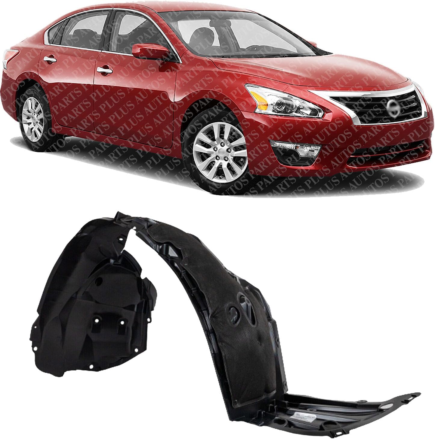 AUTOS PARTS PLUS Front Fender Liner Right Passenger Side Direct Replacement Compatible With 2013-2015 Nissan Altima NI1249134 638403TA0D