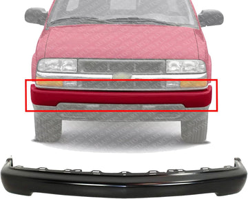 Front Bumper Panel Primed Steel Direct Replacement Compatible With 1998-2005 Chevrolet Blazer / 1998-2004 S10 Pickup GM1002367 15007660