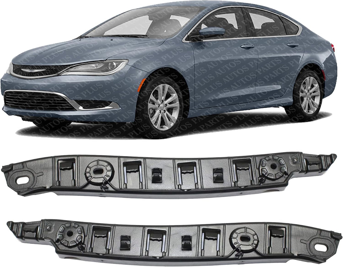 Set Of 2 Front Bumper Bracket Plastic Left Driver & Right Passenger Side Direct Replacement Compatible With 2015-2016 Chrysler 200 CH1033101 CH1032101 68103180AC 68103181AC