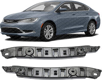 Set Of 2 Front Bumper Bracket Plastic Left Driver & Right Passenger Side Direct Replacement Compatible With 2015-2016 Chrysler 200 CH1033101 CH1032101 68103180AC 68103181AC