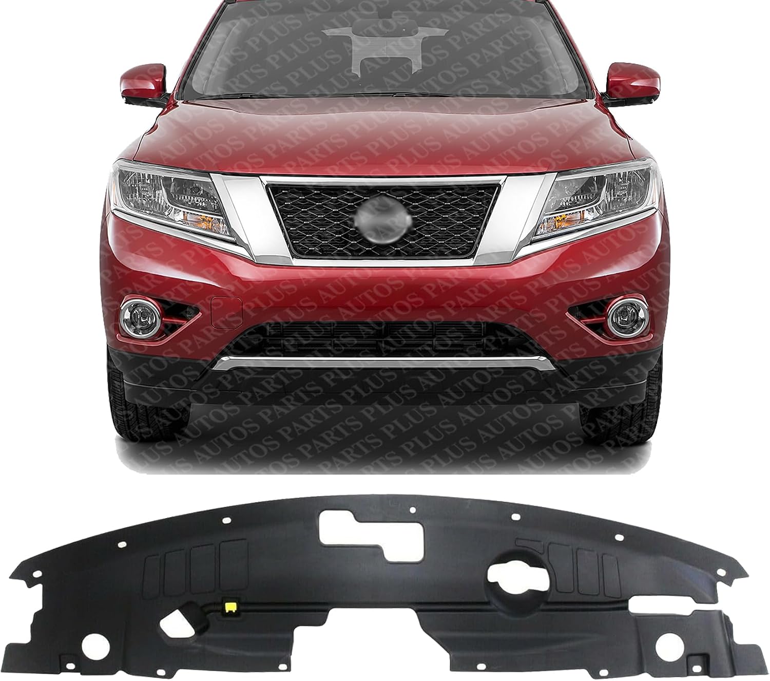 Front Upper Radiator Support Cover Plastic Direct Replacement Compatible With 2013-2016 Nissan Pathfinder NI1224103 625803KA0B