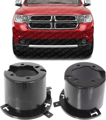 Set of 2 Front Fog Light Bracket Plastic Right Passenger & Left Driver Side Direct Replacement Compatible with 2011-2013 Dodge Durango CH2603101 CH2602101 68089178AB 68089179AB