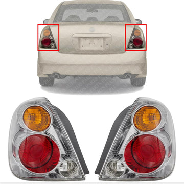 Set Of 2 Tail Lights Assembly Right Passenger & Left Driver Side Direct Replacement Compatible With 2002-2004 Nissan Altima NI2800154 NI2801154 265558J025 265508J025