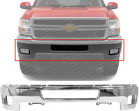 New Front Bumper Chrome Impact Bar With Fog Light Hole Direct Replacement For Chevrolet Silverado 2500HD 3500HD 2011-2014 25883349