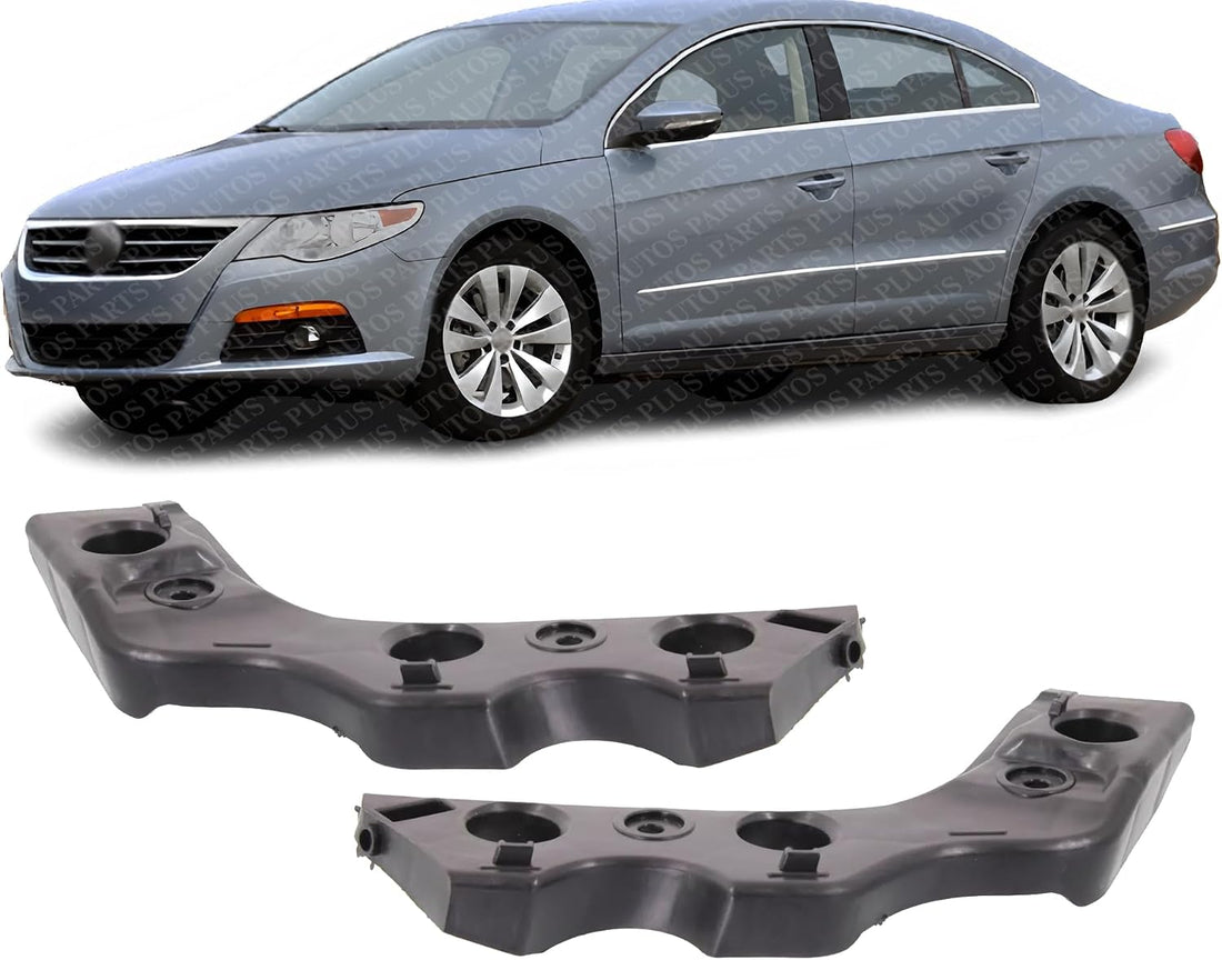Set Of 2 Front Bumper Bracket Left Driver & Right Passenger Side Direct Replacement Compatible With 2009-2012 Volkswagen Passat CC VW1043101 VW1042101 3C8807184A 3C8807183A