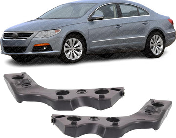 Set Of 2 Front Bumper Bracket Left Driver & Right Passenger Side Direct Replacement Compatible With 2009-2012 Volkswagen Passat CC VW1043101 VW1042101 3C8807184A 3C8807183A