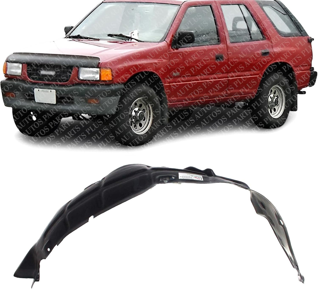 Front Fender Liner Left Driver Side Direct Replacement Compatible With 1988-1995 Isuzu Pickup / 1991-1997 Rodeo 8973021750