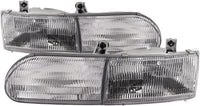 Set Of 2 Front Headlight Assembly Right Passenger & Left Driver Side Direct Replacement Compatible With 1992-1995 Ford Taurus FO2502117 FO2503111 F2DZ13008B F2DZ13008A