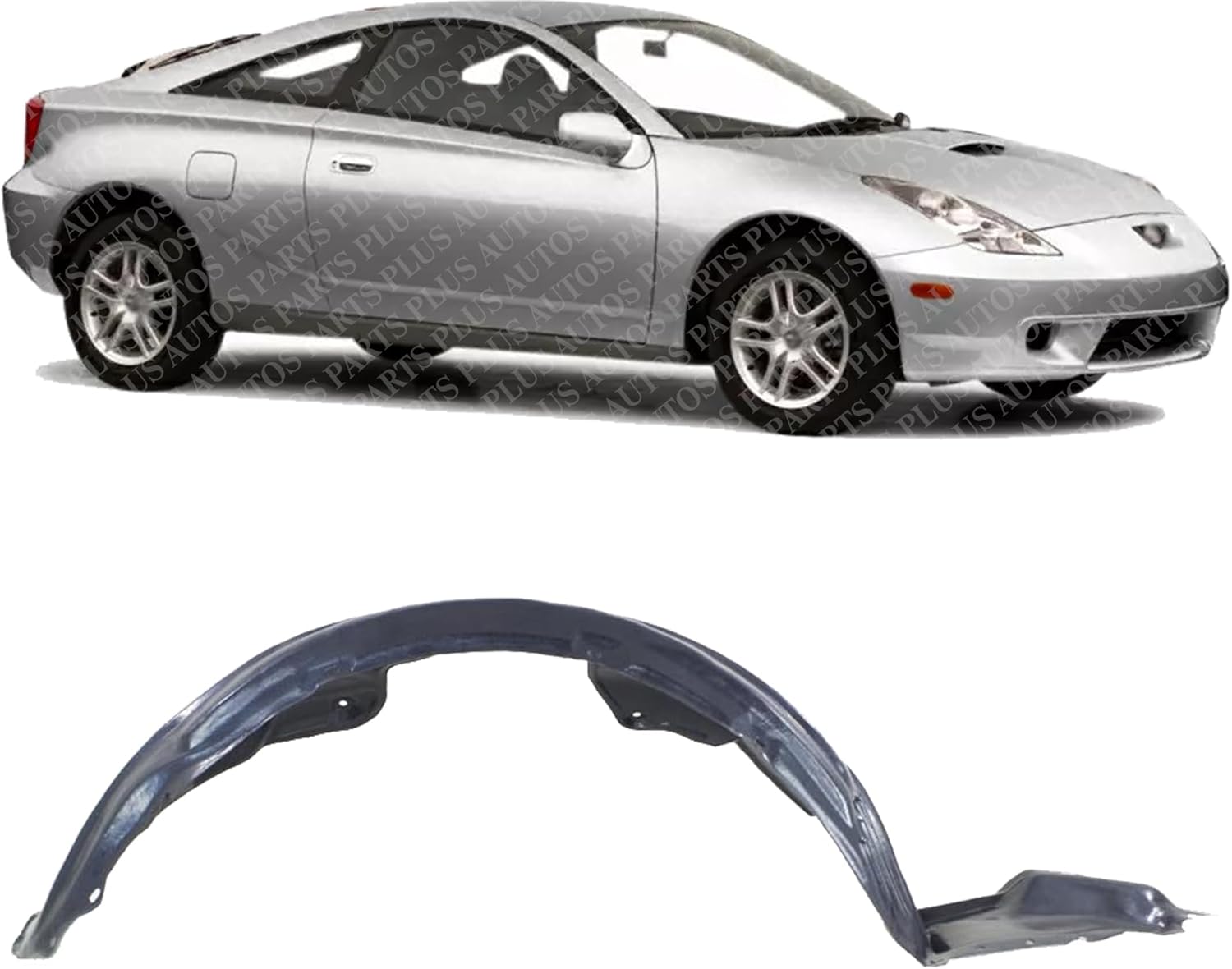 Front Fender Liner Right Passenger Side Direct Replacement Compatible With 1994-1999 Toyota Celica TO1249120 5387520260