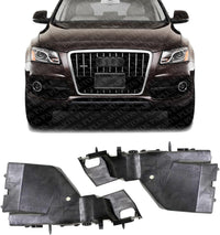 Set Of 2 Front Bumper Cover Guide Bracket Plastic Right Passenger & Left Driver Side Direct Replacement Compatible With 2009-2017 Audi Q5 / 2014-2017 SQ5 AU1043100 AU1042100