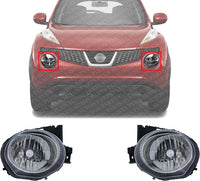 Set Of 2 Front Head Light Assembly Plastic Left Driver & Right Passenger Side Direct Replacement Compatible With 2011-2014 Nissan Juke NI2503201 NI2502201 260101KM0A 260601KM0A