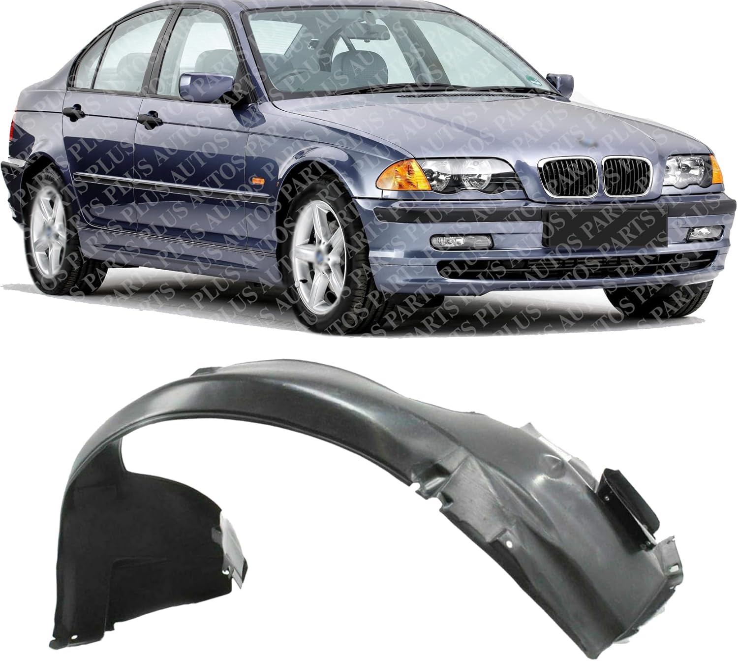 Front Fender Liner Right Passenger Side Direct Replacement Compatible With 1992-1999 BMW 3-Series BM1251102 51718151562