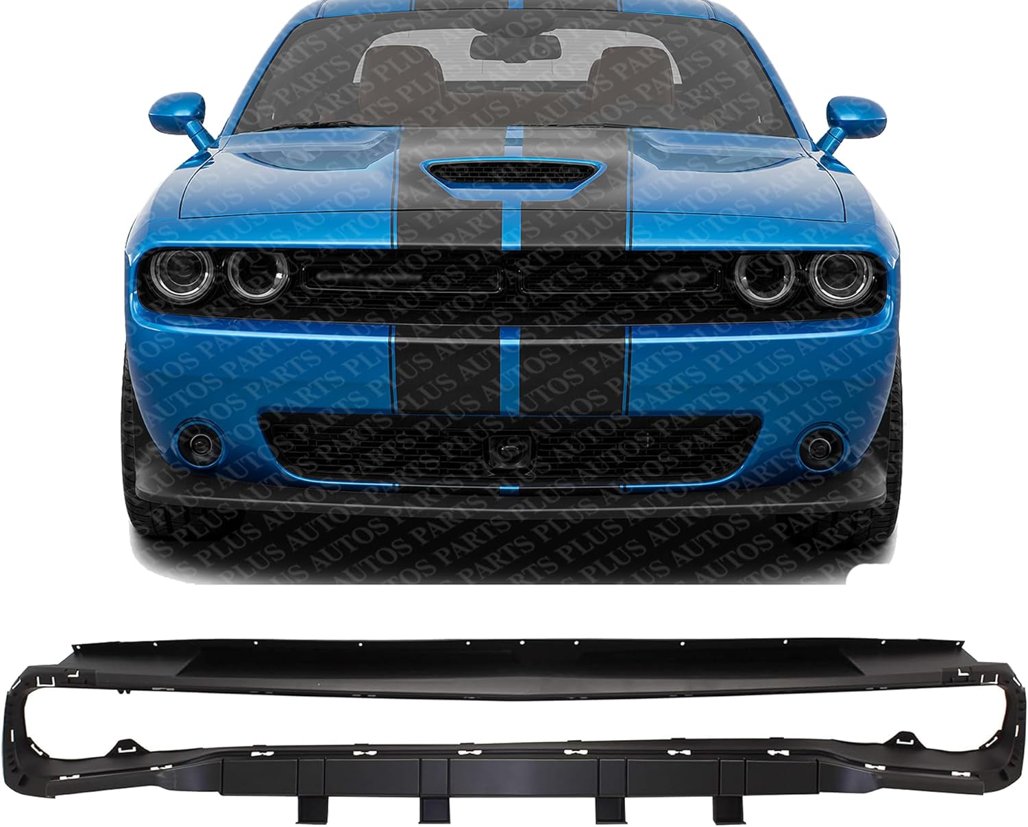 Front Grille Upper Reinforcement Plastic Direct Replacement Compatible With 2015-2023 Dodge Challenger SRT Hellcat CH1202105 68258751AB