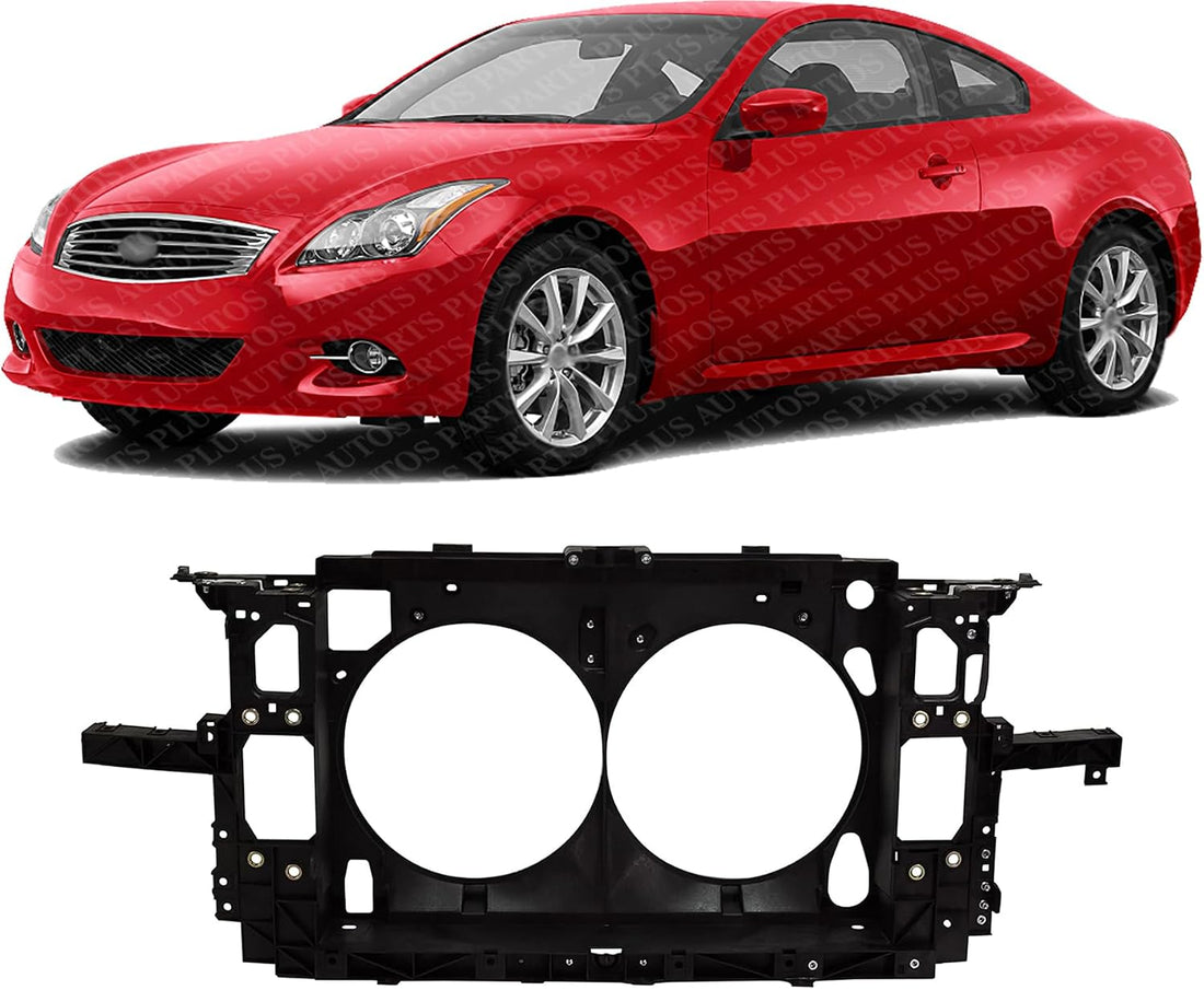 Front Radiator Support Assembly Plastic With Steel Direct Replacement Compatible With 2007-2008 Infiniti G35 / 2008-2013 G37 / 2014-2015 Q60 IN1225107 62501JK05A