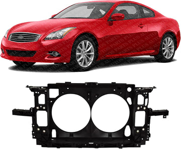 Front Radiator Support Assembly Plastic With Steel Direct Replacement Compatible With 2007-2008 Infiniti G35 / 2008-2013 G37 / 2014-2015 Q60 IN1225107 62501JK05A