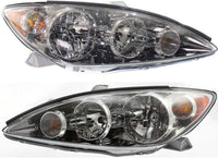 Set Of 2 Front Head Light Assembly Plastic Left Driver & Right Passenger Side Direct Replacement Compatible With 2005-2006 Toyota Camry TO2502155 TO2503155 8115006180 8111006180