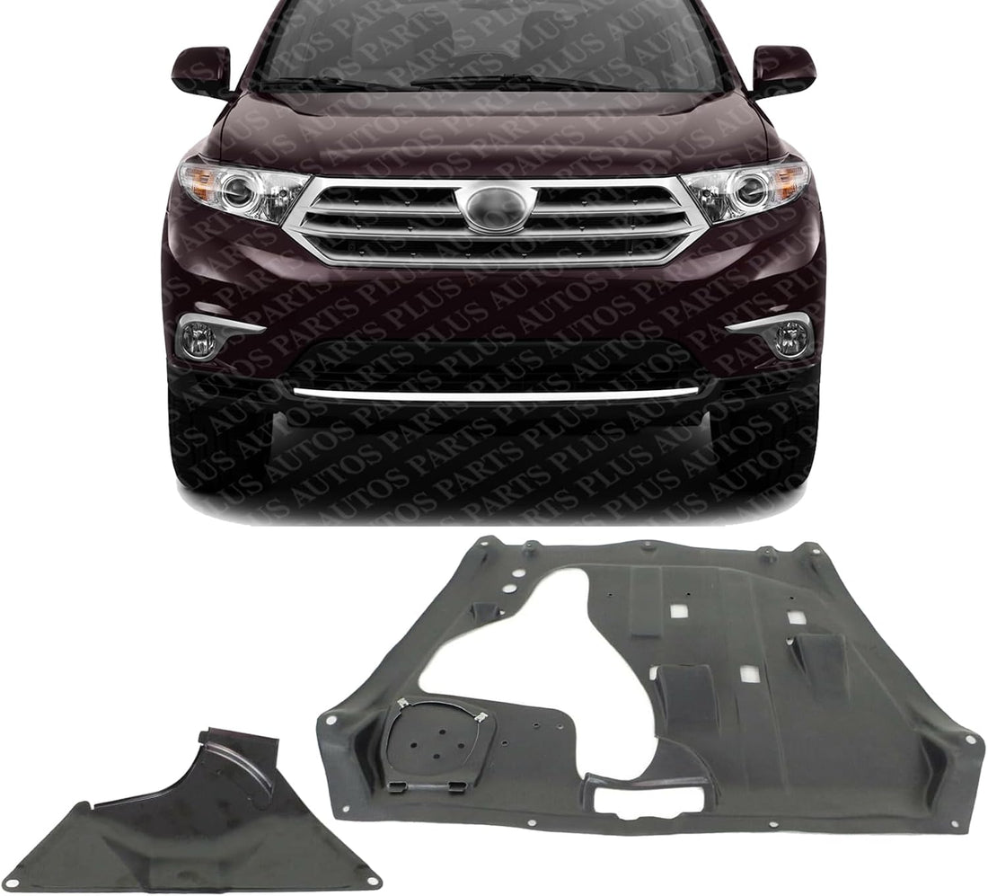 Front Engine Splash Shield Center Under Cover Plastic Direct Replacement Compatible with 2008-2013 Toyota Highlander TO1228199 514400E041 5144048071