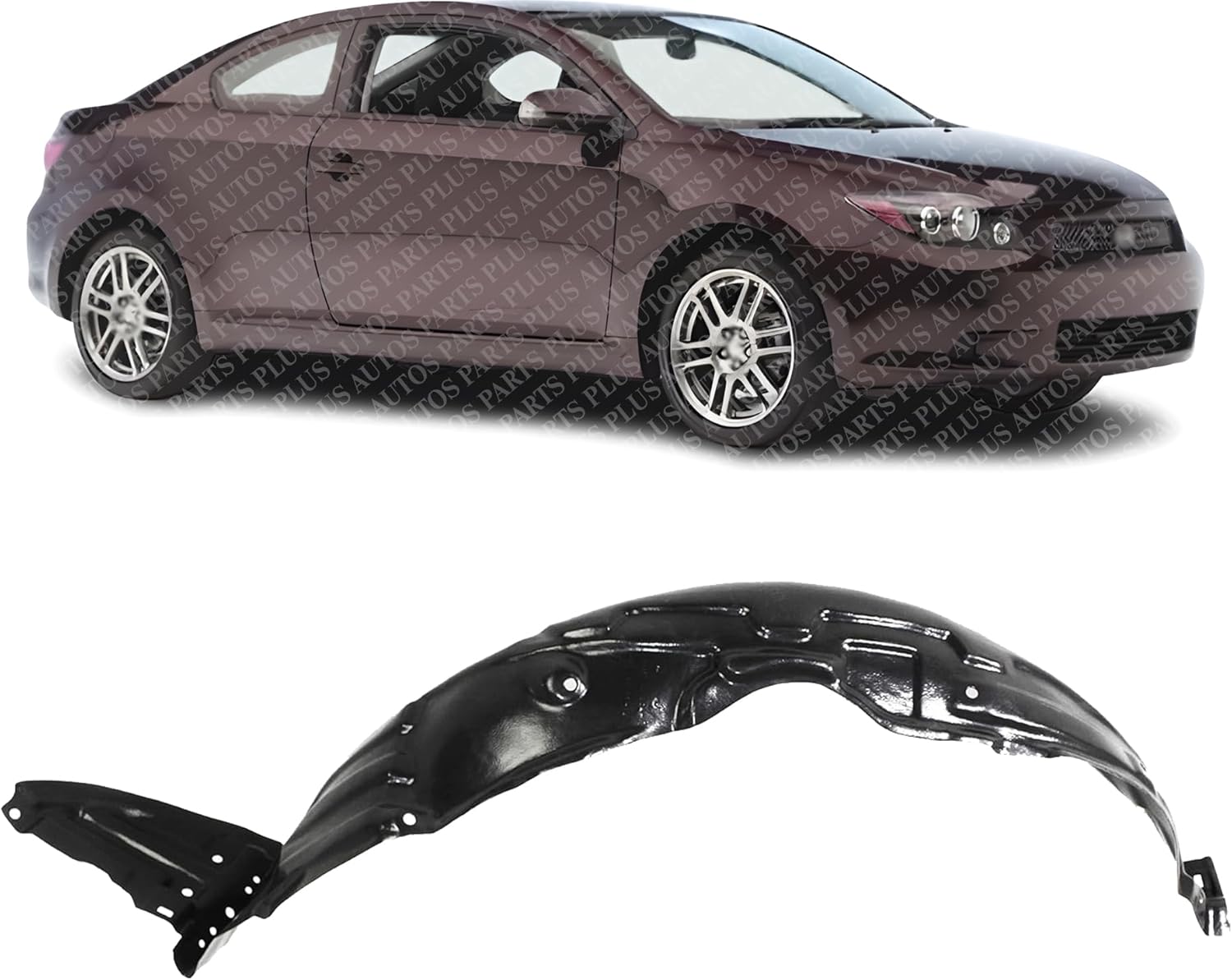 Front Fender Liner Right Passenger Side Direct Replacement Compatible With 2005-2010 Scion tC SC1249104 5387521060