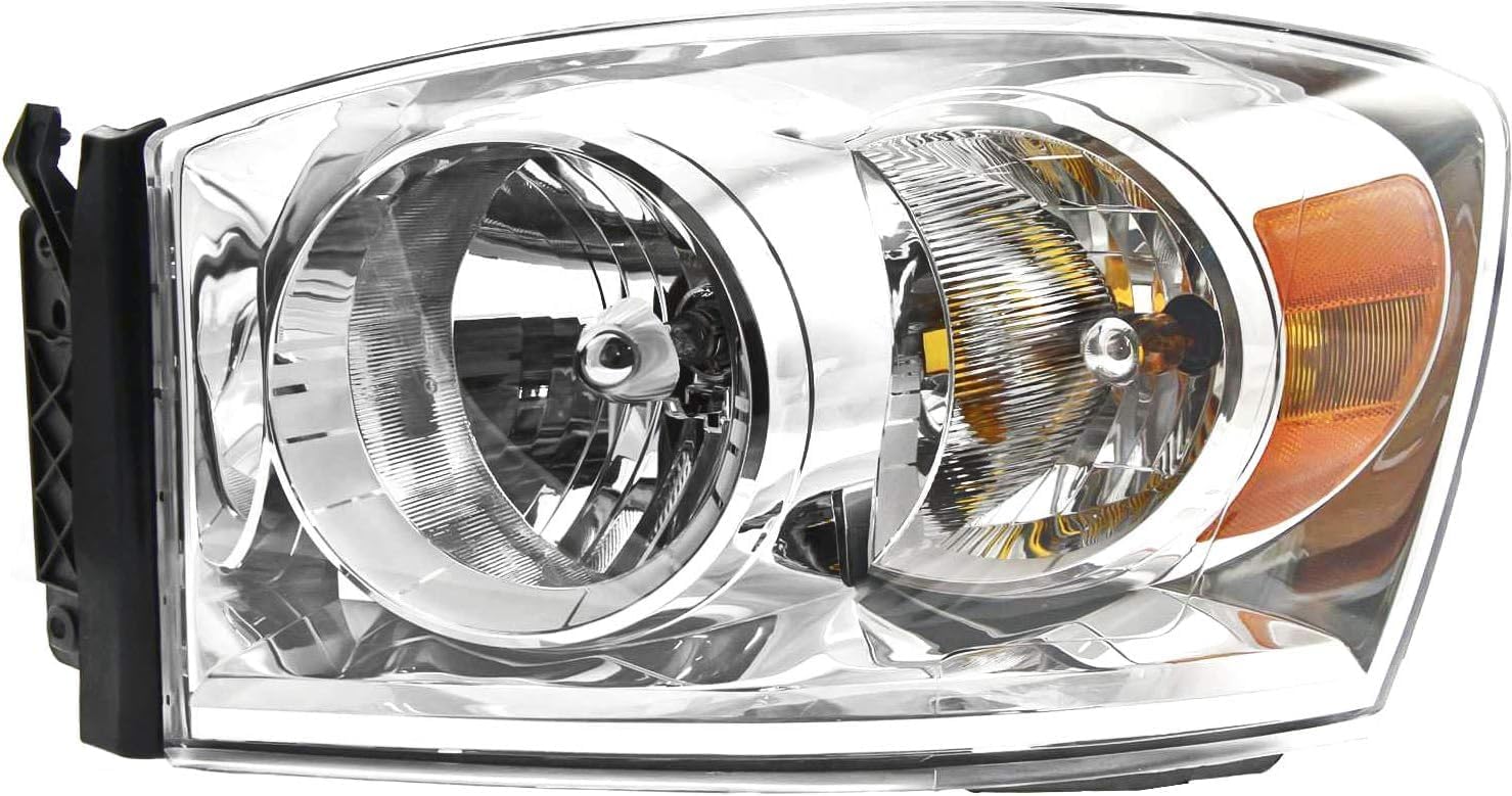 Set Of 2 Front Headlight Assembly Right Passenger & Left Driver Side Direct Replacement Compatible With 2007-2009 Dodge Ram Full Size Pickup CH2502180 CH2503180 68003125AD-PFM