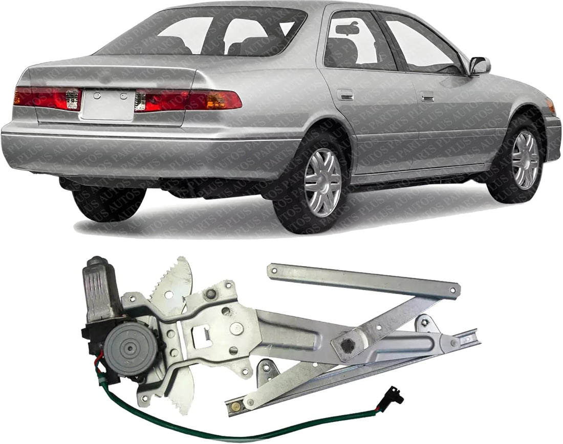 Rear Window Regulator with Moter Right Passenger Side Direct Replacement Compatible with 1997-2001 Toyota Camry TO1551114 69801AA020-PFM 6980133010-PFM