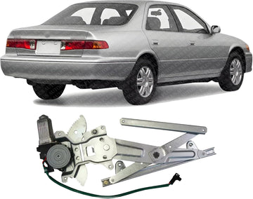 Rear Window Regulator with Moter Right Passenger Side Direct Replacement Compatible with 1997-2001 Toyota Camry TO1551114 69801AA020-PFM 6980133010-PFM