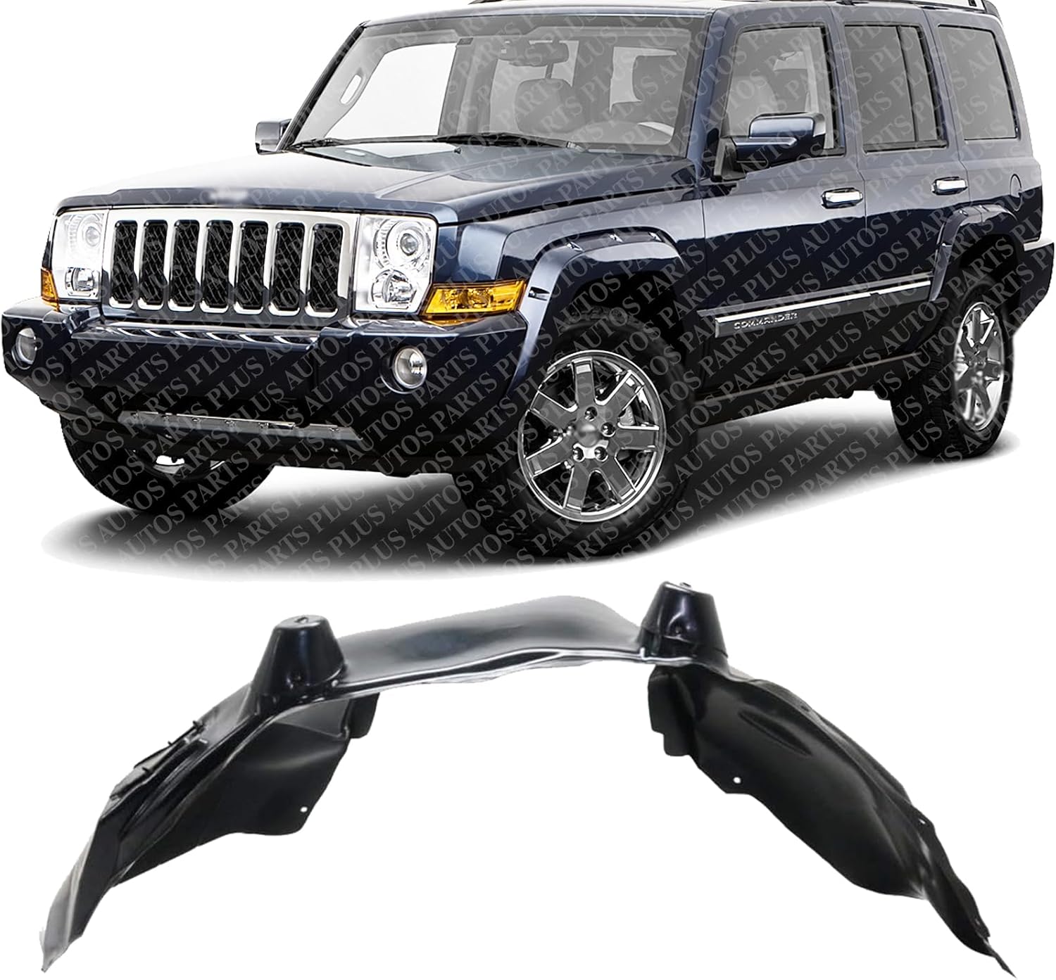 Front Fender Liner Left Driver Side Direct Replacement Compatible With 2006-2010 Jeep Commander CH1250129 55396463AC