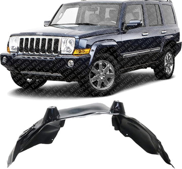 Front Fender Liner Left Driver Side Direct Replacement Compatible With 2006-2010 Jeep Commander CH1250129 55396463AC