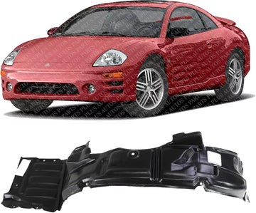 Front Fender Liner Left Driver Side Direct Replacement Compatible With 2000-2005 Mitsubishi Eclipse MI1248110 MR990641