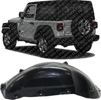 Rear Fender Liner Left Driver Side Direct Replacement Compatible With 2018-2024 Jeep Wrangler CH1762104 68270817AD