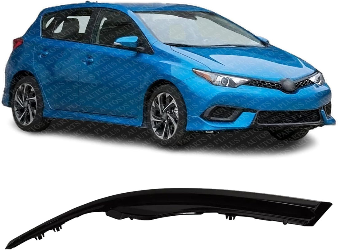 Front Head Light Molding Primed Right Passenger Side Direct Replacement Compatible With 2017-2018 Toyota Corolla iM / 2016 Scion TO2511105 5318112060